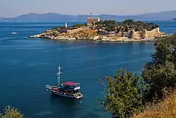 A view of Güvercinada island, Kuşadası