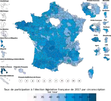 Voter turnout in the first round