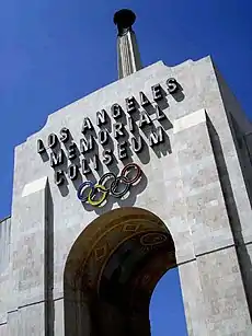 Los Angeles Memorial Coliseum Olympic Cauldron,used at the 1932 Summer Olympics and 1984 Summer Olympics