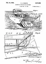 A lighter for mechanized equipment designed by A. J. Higgins in 1941