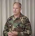 LTC John L. Brackin, Last commander of the 5–206th FA, 1995–1996, and the first commander of the 1–206th FA, 1996–1997.