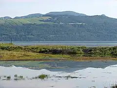 The coast of Charlevoix, the St. Lawrence River, seen from the Pointe du Bout d'en Bas