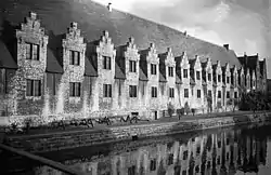 La Grande Boucherie, the medieval butchers' hall at Groentenmarkt in Gent, Belgium, 1934