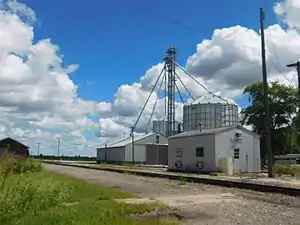 The former Toledo, Peoria and Western Railroad tracks through La Harpe