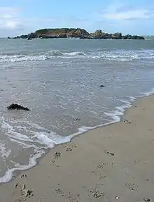 La Motte seen from the beach at La Sordonnière.