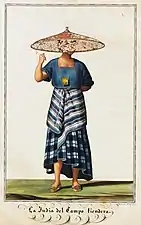 "La Yndia del Campo tiendera" (A Native Filipina Rural Merchant) by Justiniano Asuncion