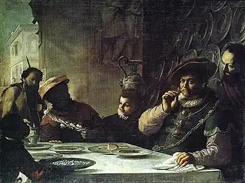 The Banquet of the Rich Glutton c.1665, 148 x 200 cm, Gallerie Nazionali di Arte Antica, Rome