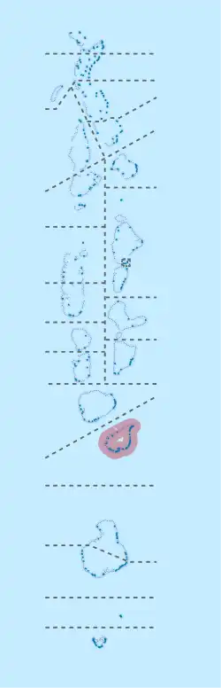 Location of Laamu in Maldives