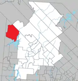 Location within Antoine-Labelle RCM.