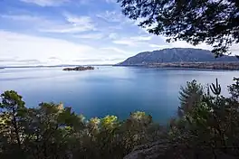 Aerial view of Calafquén Lake in Chile