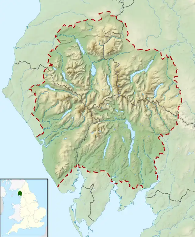 Lingmell is located in the Lake District