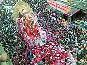 Procession of Lalbaugcha Raja in Mumbai