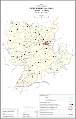 Map showing Simarpaha (#839) in Lalganj CD block