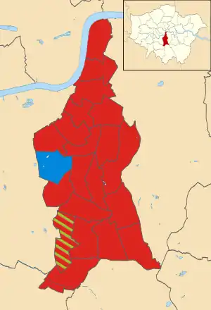 Lambeth 2014 results map