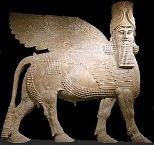 Giant lamassu, 8th century BC