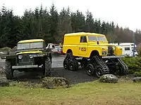 Series II 'Forest Rover' (left) and 'Cuthbertson' (with tracks)