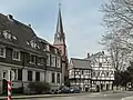 Langenberg, church (Sankt Michaelkirche) in the street