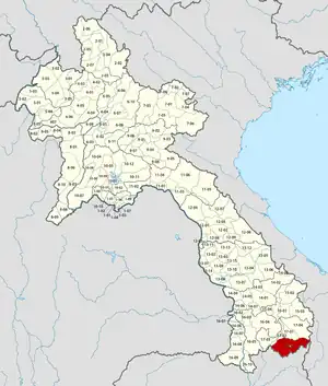 Location in Laos