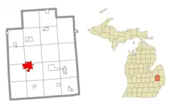 Location within Lapeer County