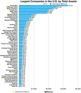 Largest companies in the US by total assets