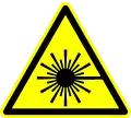 Laser radiation safety symbol