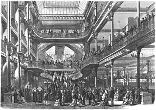 Le Bon Marché, Paris, by Louis-Charles Boileau in collaboration with the engineering firm of Gustave Eiffel, 1872