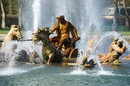 Jean-Baptiste Tuby, Chariot of Apollo, gardens of the Palace of Versailles (1668–70)