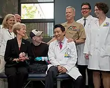 Dr. W. P. Andrew Lee with Bonnie Amos, Brendan Marrocco, and Commandant of the Marine Corps James Amos in 2013.