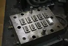 Lego injection mould, lower side