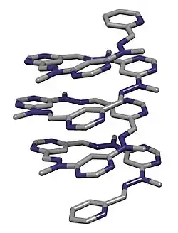 Crystal structure of a folded molecular helix reported by Lehn et al.