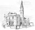 Sketch of the Town Hall in the Sydney Mail, 1888