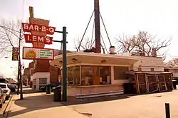 Lem's Bar-B-Q restaurant on Grand Crossing's 75th Street business district.