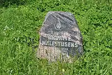 Memorial stone of Letipea massacre.