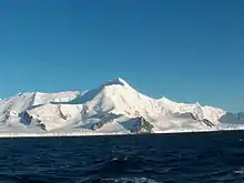 Levski Ridge from Bransfield Strait, with Great Needle Peak in the centre.