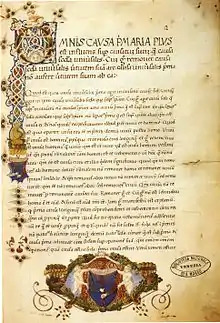 Pseudo-Aristotle, Liber de causisLat. Z. 288 (=913), fol. 2r.