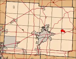 Location within Licking County