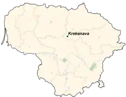 Location of Krekenava