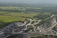 Limestone quarry at Cedar Creek, Virginia, US