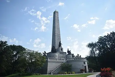 Tomb of Abraham Lincoln in Oak Ridge Cemetery in Springfield, Illinois, U.S.