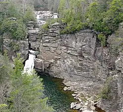 Linville Falls at the northern end of Linville Gorge