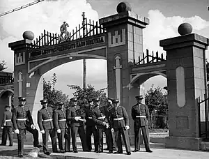 Lithuanian cadets near a War School in Kaunas, 1938.