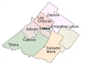 Lobos Administrative Area and its divisions