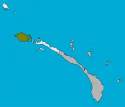 Location of Lavongai Rural LLG in Kavieng District of New Ireland Province in Papua New Guinea