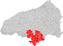 Situation of the metropolis in Seine-Maritime.