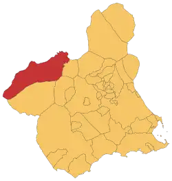 Location in Murcia