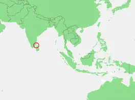 Location of Gulf of Mannar within the Indian Ocean