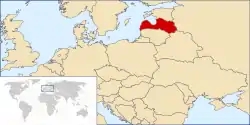 Location of Latvia