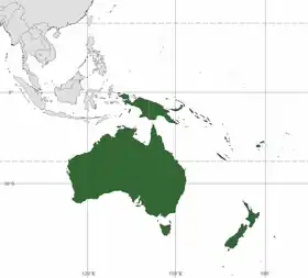 Image 50Australia's concept of Australasia, which includes Australia, New Zealand and, in this case, Melanesia (from Australasia)