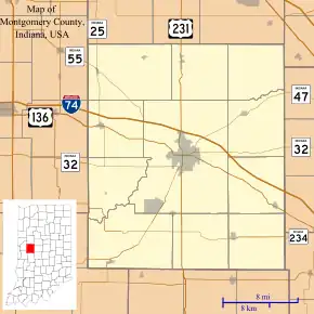 Manchester is located in Montgomery County, Indiana