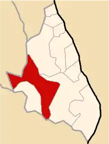 Location of Morcolla in the Sucre province